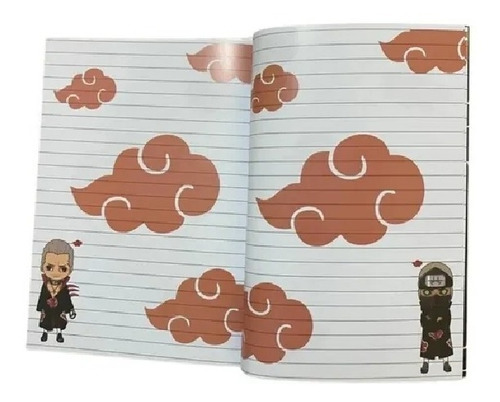 Mellany Naruto akatsuki 28 folhas unidade x 1 21cm x 15cm naruto akatsuki
