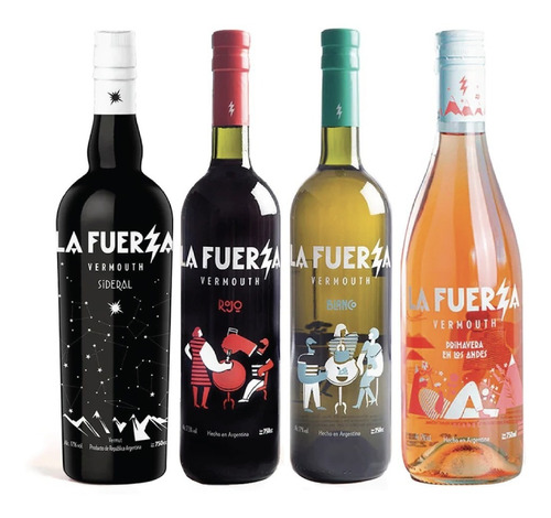 Combo Degustacion Vermouth La Fuerza X 4 Estilos 