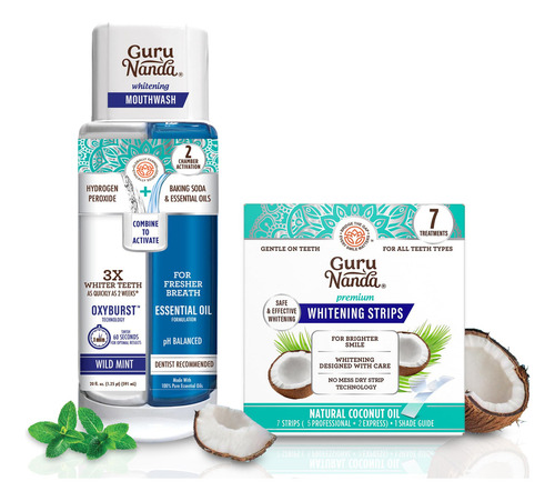 DĂșo Blanqueador Gurunanda Oxyburst 591 Ml + Tiras