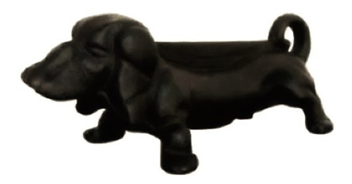 Capacho Formato Cachorro Ferro Fundido Cor Preto 38x14cm