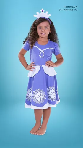 Vestido Fantasia Camisola Infantil Princesinha Sofia