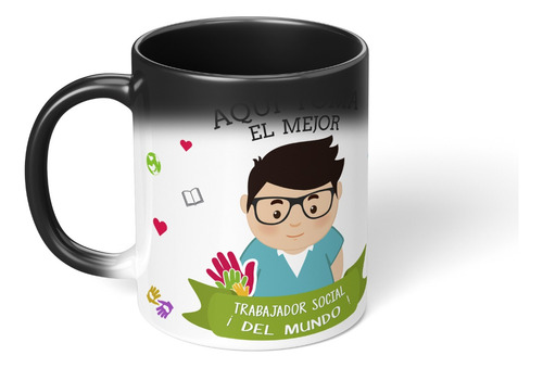 Taza Magica Cambia Color El Mejor Trabajador Social