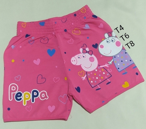 Shorts Niña Estampados Piscina Algodón Peppa Minnie 