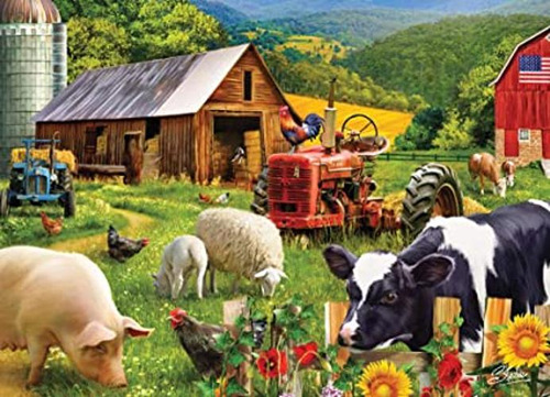 Vermont Christmas Company Farm Friends Jigsaw Puzzle 1000