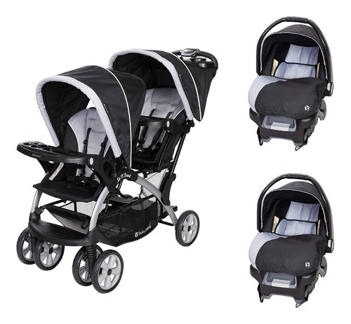  Coche Bebe Gemelos Con Silla De Carro Baby Trend Sit N Stan