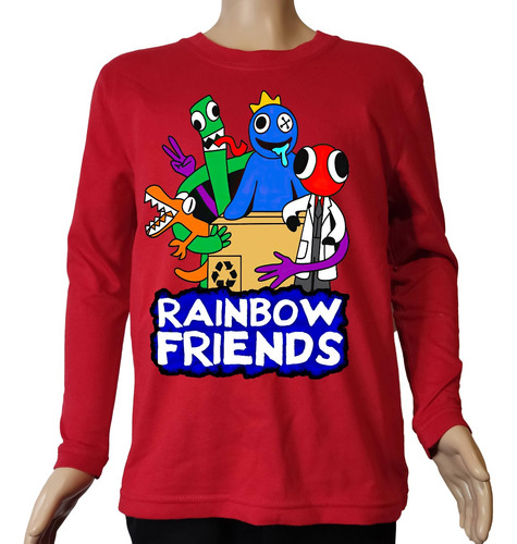 Camiseta Remera Rainbow Friends Manga Larga