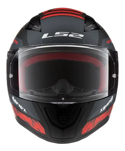 Casco Moto Mujer Integral Ls2 353 Rapid Xtreet Negro Rojo Pr