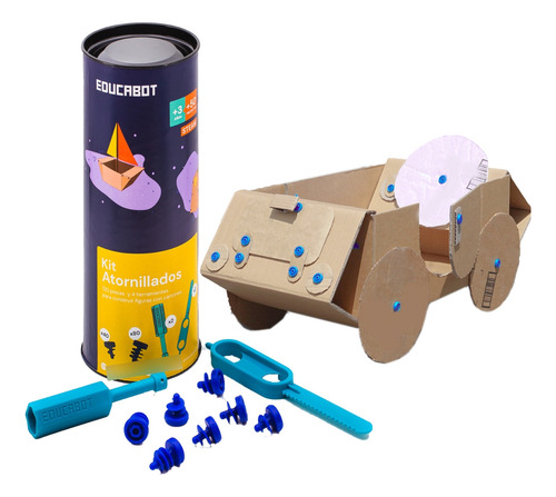 Juego Set Didáctico Herramientas Atornillados Ingenio 124pcs