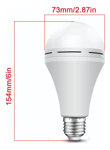 Bombilla Led Emergencia 15w X2, Luz Continua En Apagones