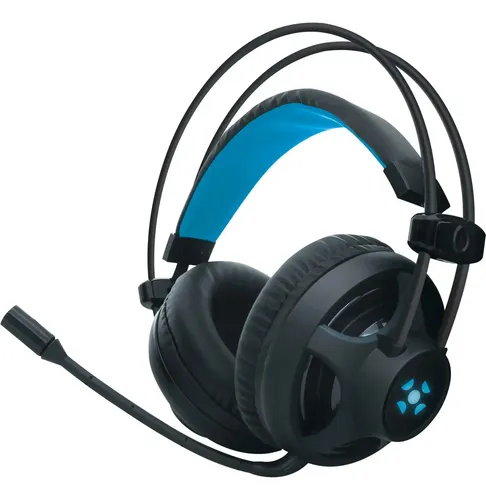 Headset Gamer Fortrek H2 Conexão P2 + USB LED Azul Preto