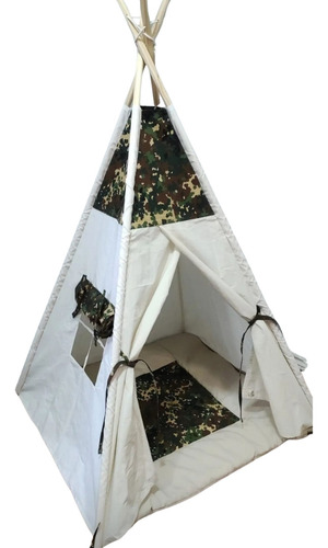 Completa! Tipi Con Piso, Ventana Con Cortina Y Funda De Tela