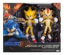 Comprar Pack De 2 Figuras Con Luz Sonic The Hedgehog Vs Super Shadow