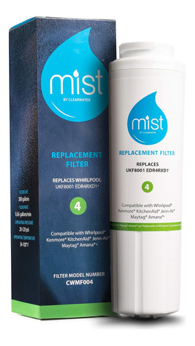 Mist Ukf8001 Filtro 4 Reemplazo Para Maytag, Whirlpool Filte