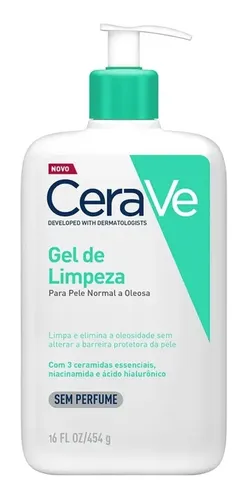 Gel De Limpeza Facial Para Pele Normal A Oleosa 454g Cerave