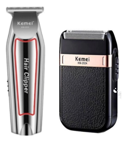 Kit Maquina Cortar Cabelo + Maquina Acabamento Bivolt