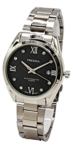 Reloj Tressa Original Dama Sherry Plateado Cristales 