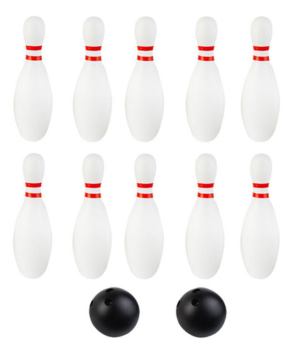 - 12 Unids Juego De Boliche 10 Pasadores De Bolos 2 Bolas