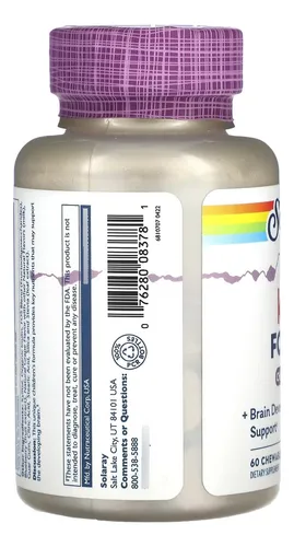 Solaray, Kids Focus Masticables - Unidad a $2333