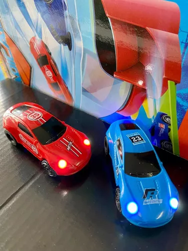 Pista De Corrida Mcqueen Carros Looping 360 Com 2 Carrinhos em