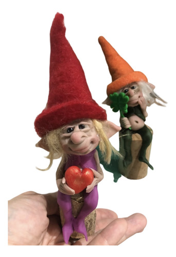 Combo 3 Duendes Tiernos 17cm - Artesanía Única Souvenirs Combo X3 Duendes