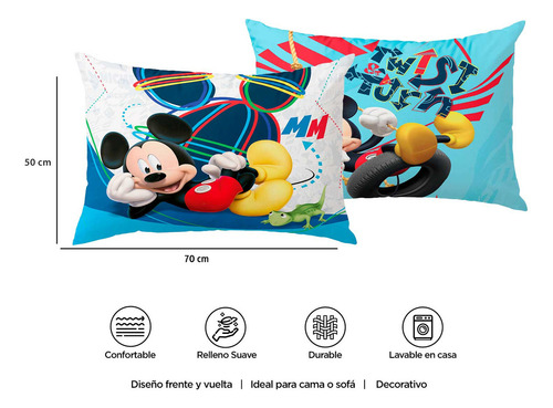 Almohada 70x50 Cm Mickey Awesome - Providencia Color Azul marino