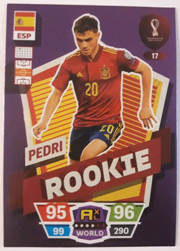 Pedri Carta #17 Rookie Adrenalyn Xl Mundial Qatar 2022