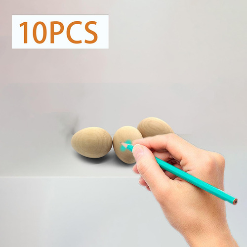 10x Huevos En De Madera Huevos Falsos Decoración Del Hogar