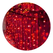 Comprar Pisca-pisca De Natal 100 Leds Tomada Luz Vermelha 127v