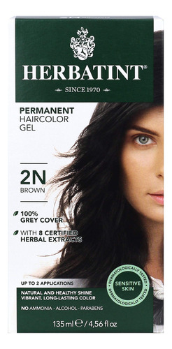 Herbatint Gel Permanente Para El Cabello, Marrn 2n, Sin Alco