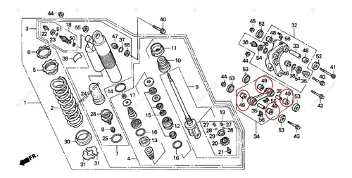 Rodamiento Bieleta Honda Xr 250 650 Cr 80 Orig 91079-kn5-003