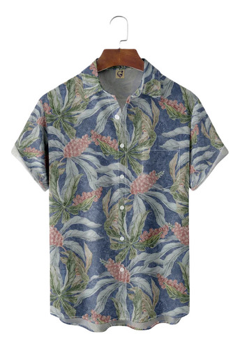 Camisa Hawaiana Unisex Tropical, Camisa De Playa De Verano