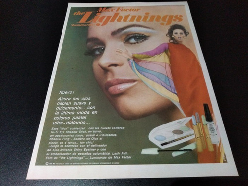 (pb169) Publicidad Clipping Maquillaje Max Factor * 1968