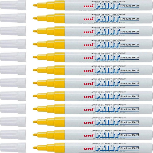 Marcadores Uni-paint Set 12 U Yellow