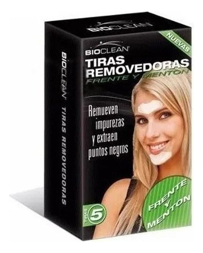 Tiras Removedoras Bioclean Puntos Negros Frente Menton X 5 