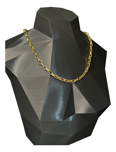 Corrente Cordão Baguete 13 Gramas 4mm 70cm Ouro 18k Cor Amarelo