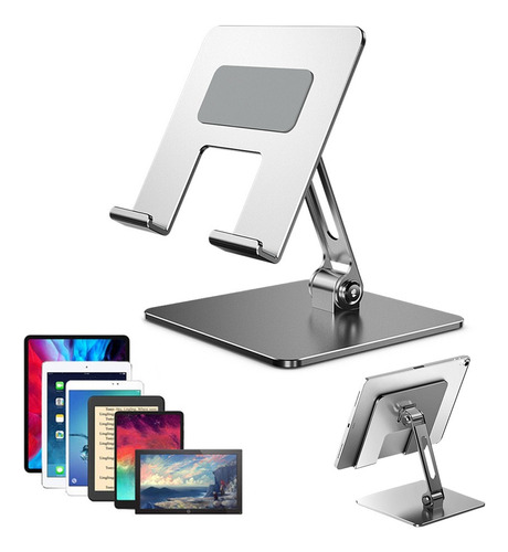 Soporte Tablet  Para iPad  Plegable De Mesa Silver