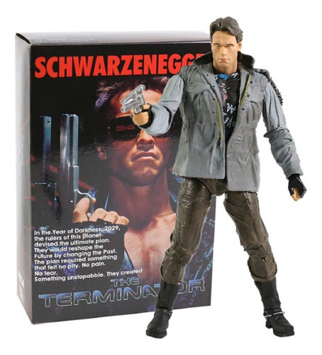 Boneco Action Figure Exterminador Do Futuro T-800 Tech Noir 