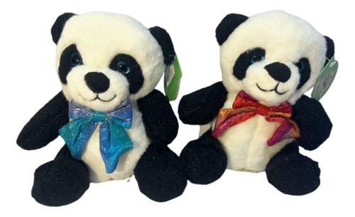 Kit 2 Pandas De Pelúcia Decoração Animais Lindos 22cm