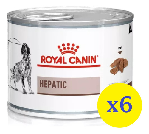 Alimento Royal Canin Hepatic Para Perro Lata 200gr X6