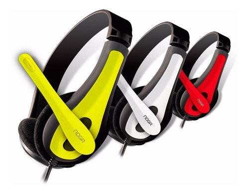 Imagen 2 de 2 de Auriculares para pc Noga NGV-400 amarillo