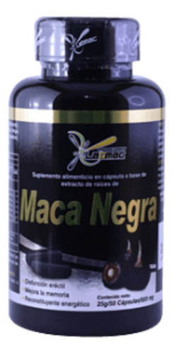 Maca Negra 500 Mg 50 Capsulas