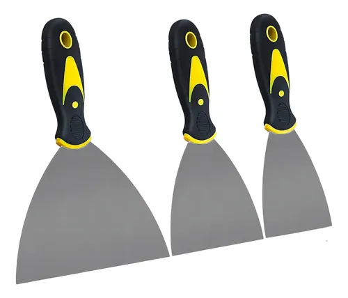 Kit Espátulas Multiuso Tools FBG-3420 Aço 3 Unidades Cabo Emborrachado