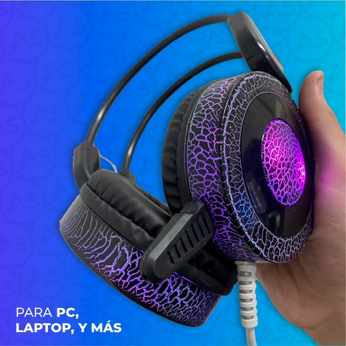 Imagen 5 de 10 de Auriculares Gamer Pc Profesional Luces Led Microfono Gaming