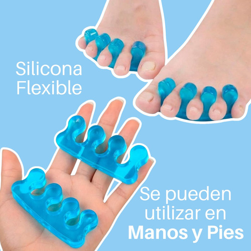 2 Par Separador Enderezador Dedo Del Pie Gel Para Pedicura F