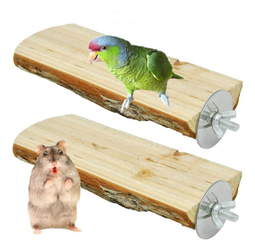 3 Percha De Jaula De Loro, Soporte De De Madera Compatible