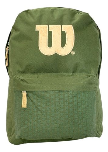 Mochila Wilson Original Juvenil Moderno Wls229-bp341b Verde Liso