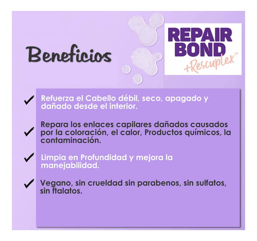 4pack Repair Bond + Rescuplex Daily Care Sh,ac,leave-in,mask