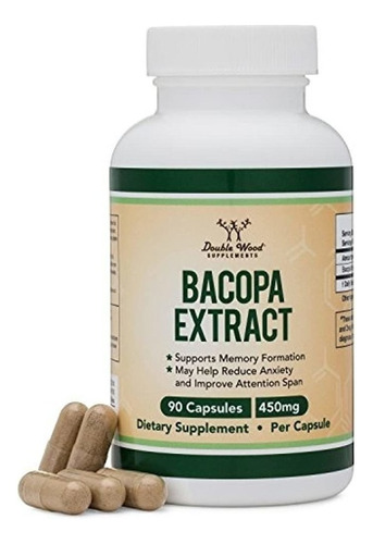 Bacopa Monnieri 450mg Suplemento Natural 90 Cap