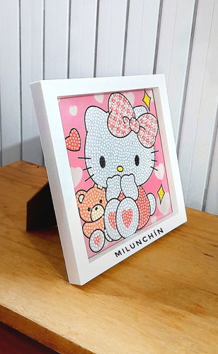 Pintura En Diamantes Diamonds C/porta Retrato Kitty Y Mas Kitty