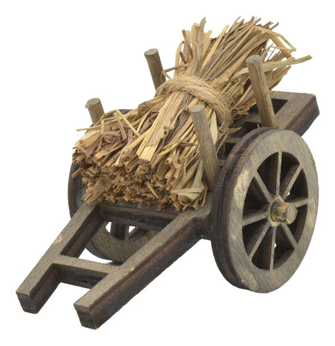4 Carro De Leña En Miniatura A Escala 1:12, Modelo De